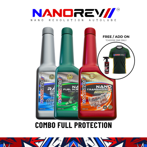 Combo Full Performance NanoRev (Gearbox Treatment + Premium Racing Booster + Fuel Injector Cleaner)